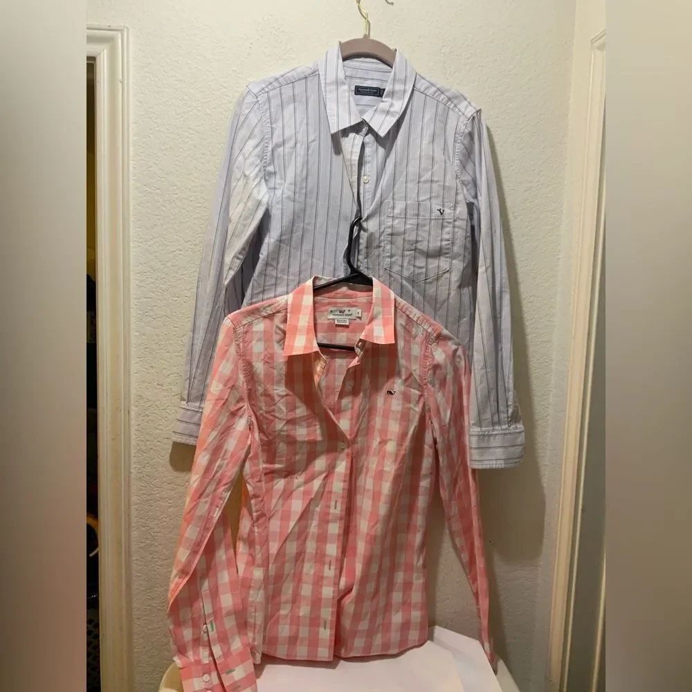 Bundle 2 - Women’s Vineyard Vines plaid stripes button down shirt size 4